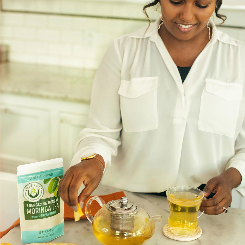 Moringa Herbal Tea Peppermint Kuli Kuli Foods